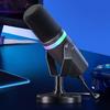 Динамический игровой микрофон XLR/USB RGB Микрофон для ПК Игровой микрофон для ПК Компьютера для студийной записи Стриминга Создания контента