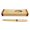 Wood Ballpoint Pen Set With Pencil Case Ergonomic Grip Wood Signing Pen with Metal Pen Clip For Professional Collectors