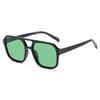 New Candy Color Double Beam Sunglasses Fashion Trend Square Sunglasses Retro UV Protection Personalized Glasses