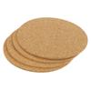 Uxcell 90mm (3.54") Round Coasters, 2mm Thick Cork Cup Mat Pads, Set of 4