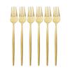 6Pcs/Set Gold Cutlery Set Stainless Steel Dinner Fork Set Dessert Cake Fork Fruit Salad Fork Tableware Set Kitchen Flatware Set