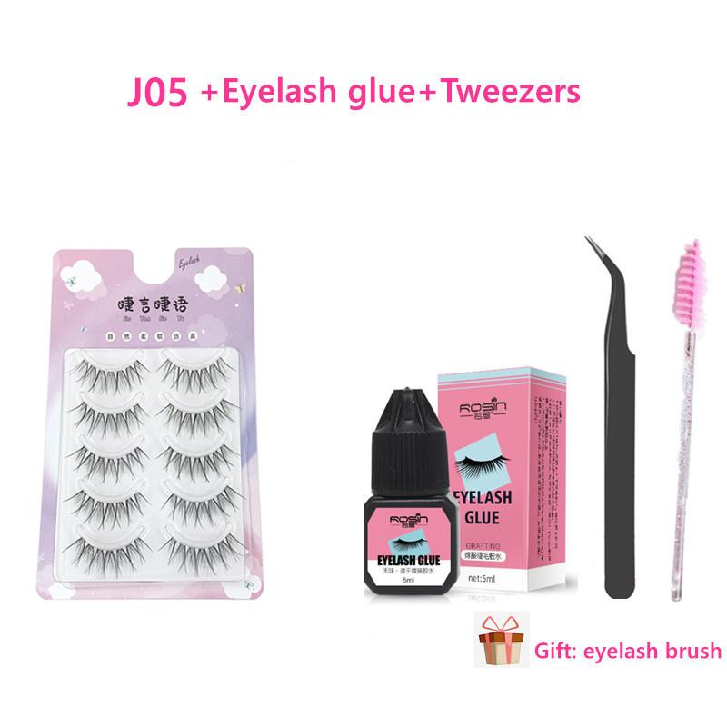 5 пар накладных ресниц в естественном стиле, подходят для начинающих. Наращивание ресниц. Отдельные ресницы. Специальный набор инструментов для наклеивания накладных ресниц.