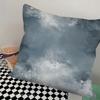 Blue Gray And White Three-color Pillow Case Square Pillow Bedroom Sofa Leisure Comfort Cushion Car Living Room Home Decoration