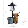 Фигурка щенка на солнечной батарее: Садовое украшение из смолы для улицы