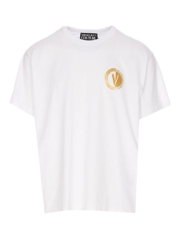 Versace Jeans Couture striking men's t-shirt white - Size: XL