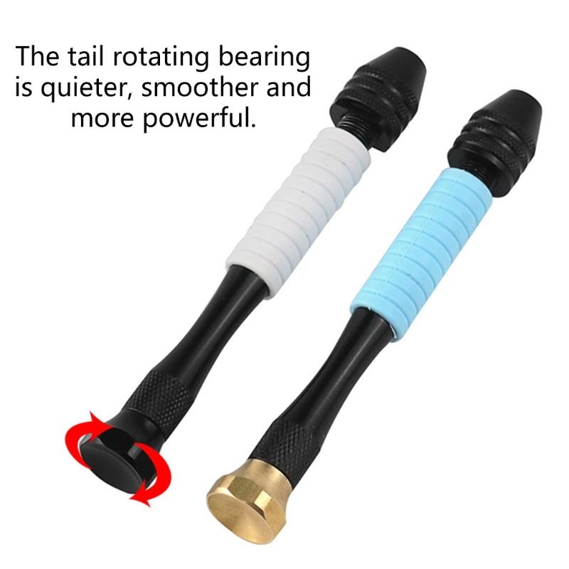 Professional Lightweight Aluminum Hand Drill Grip Featuring Smooth Gear System For Easy Model Crafting And DIY Projects