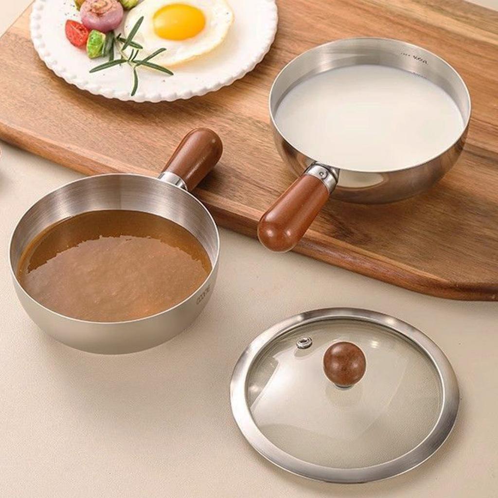 Stainless Steel Mini Pot with Lid, Ideal for Single-Serve Noodles, Soups, and Baby Food