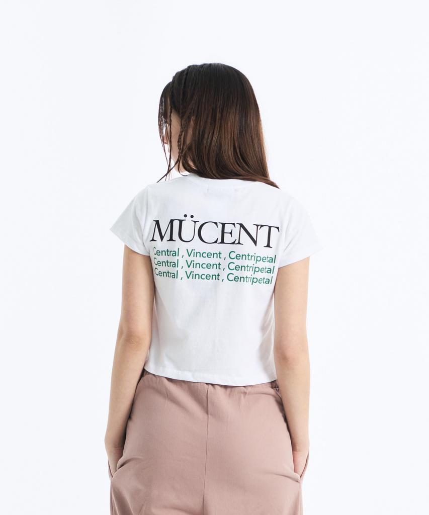 MUCENT Slogan Short Sleeve T-Shirt (Crop, Loose Fit)
