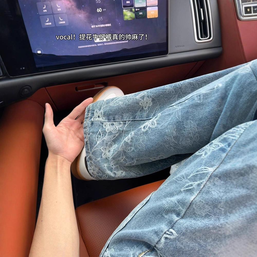 Джинсы JYL Мужские Широкие Новые Американский Винтаж Осень Чистый Крой Узкие Bootcut Деним