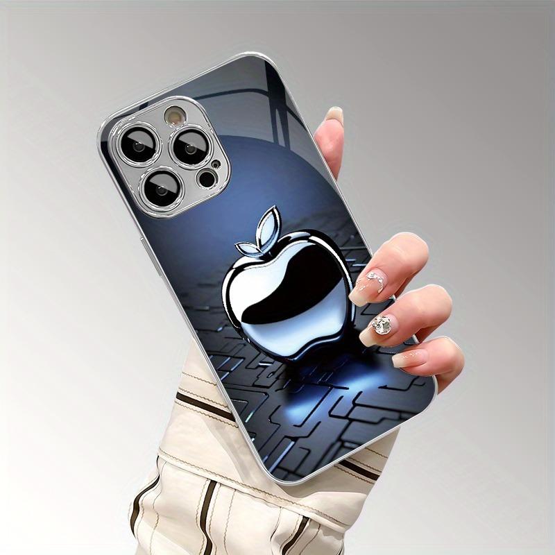 Металлическая технология Для узора Apple Закаленное стекло Гальванизированный чехол для телефона Для Samsung Galaxy S25 S24 S23 Ultra Plus FE Чехол