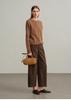 Women's Sequined Cashmere Sweater - Thickened Roll-Edge Round Neck, Versatile Autumn/Winter Casual Knit Base Layer
