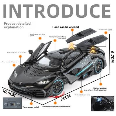 1:18 Сплавных Автомобилей Литые Игрушечные Транспортные Средства Металлическая Модель Игрушечного Автомобиля Звук и Свет Коллекция Детская Игрушка Литье под Давлением 1/18