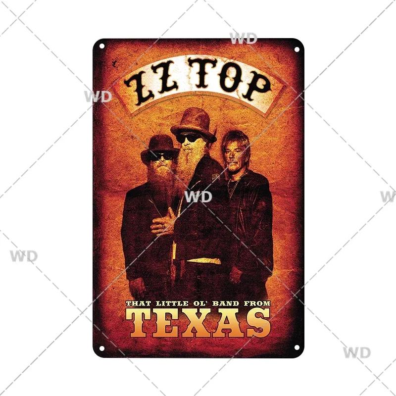 Ретро Винтажный Металлический Жестяной Знак Рок-н-Ролл Группы - The Doors ZZTOP Queen Музыкальный Постер, Настенный Декор Табличка