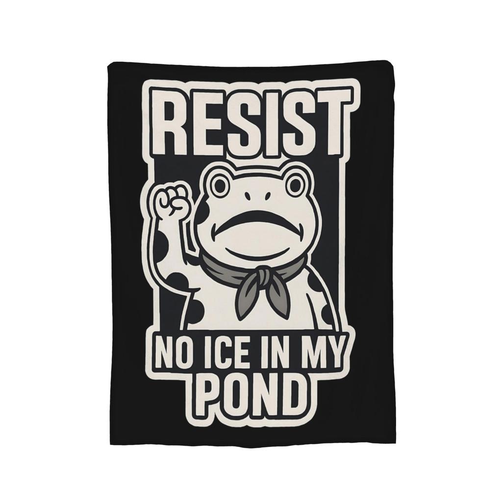 Portland Frog Protest Resist Frog Blanket Fleece Decoration  Breathable Super Soft Throw Blankets for Home Bedding Throws