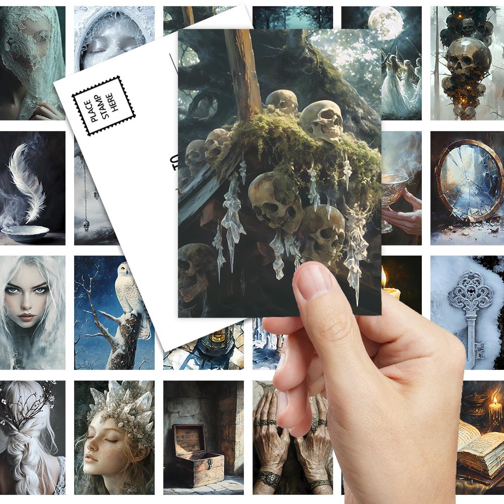 32 шт., Готические Магические Открытки, Таинственная Ведьма, Подарки на День Рождения/Юбилей, Предметы Коллекционирования, Подходят для Дарения, Почтовые.