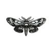 Metal Wall Decor Death Head Moth Black Wall Hanging Decor Gothic Silhouette Wall Art for Bedroom Living Room Bathroom Office Garden Wall Decoration