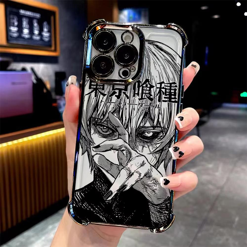 Аниме Токийский гуль Покрытие Чехол для телефона Для iPhone 17 Air 16 e 15 14 13 12 11 Pro Max Plus Mini SE 2020 2022 Защита от падения Подушка безопасности