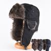 Men's Winter Trapper Aviator Trooper Earflap Warm Russian Waterproof Ski Hat Bomber Cap Russian Warm Ear Protectors Hats