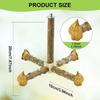 Perch Bird Perch Stand Set, Natural Birds Parrot Perches, Birds Cage Accessories for Parakeets, Pepper Wood Bird Grinding Beak & Claws
