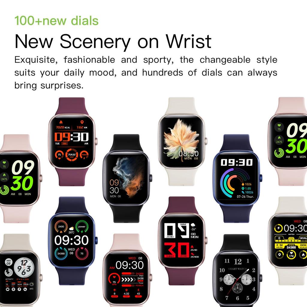 Новые умные часы унисекс AMOLED: Контролирует артериальное давление, уровень кислорода, частоту сердечных сокращений, отслеживает шаги и поддерживает звонки по Bluetooth