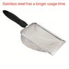 A Large Colander Stainless Steel Pet Feces Shovel Plastic Handle Stainless Steel Shovel for Easy Use of Dogs and Cats