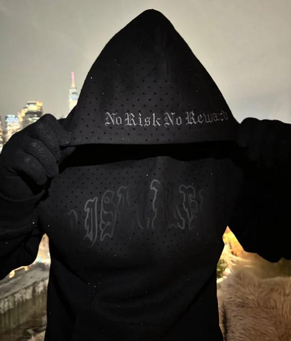 Унисекс черная серия модная толстовка с капюшоном и длинным рукавом 2025