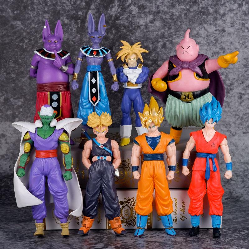 Набор из 8 фигурок Dragon Ball Z, Гоку Веджета Буу Бирус Аниме Фигурки Коллекционная Модель Игрушки, Подарок для Фанатов DBZ