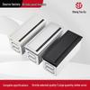 Dustproof Aluminum Cable Management Box: Flip-Top Desk Wire Cover Plate with Brush