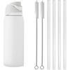 4Pcs Replacement Straw Fit for Owala 24oz 32oz,Reble Drinking Straws with Cleaner Brush Compatible with Owala FreeSip Water Bottle, Cup Accessories