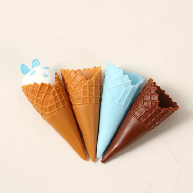 Crispy Cone Ice Cream Holder DIY Toy with Cream Glue Accessories