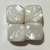 10pcs Pearl Textured Round Blank Dice Smooth Game Props for Camping Trip Travel Portable Board Game Accessories