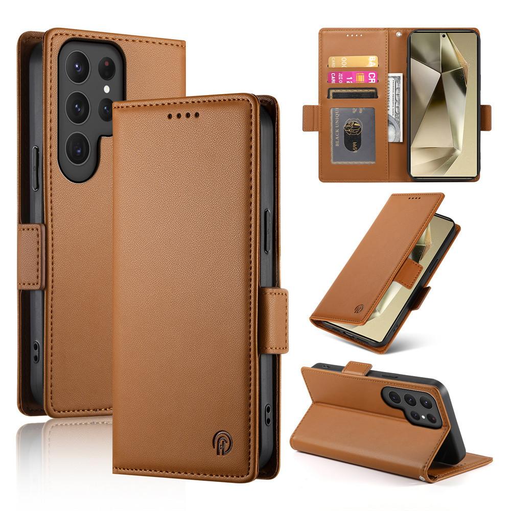 Flip Wallet Cards Solt Phone Case for Samsung Galaxy S25 S24 Ultra S23 S21 S20 FE S22 Plus KickStand PU Leather Cover