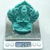 Мини-статуэтка Будды Каннон Зодиакальный амулет Основное изображение Год Крысы Натуральная бирюза Резной буддийский алтарь Статуя Будды Молящийся амулет x Ширина x