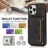 For iPhone 16 Pro Phone Case Tri-Fold Wallet Kickstand PU Leather+TPU Back Cover