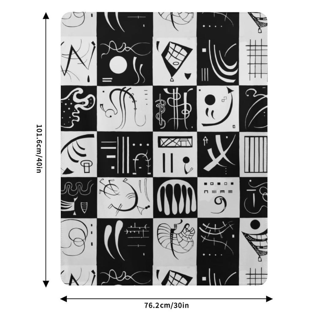 Trente, by Kandinsky Throw Blanket Soft Comfort Blanket for Reading Watching TV