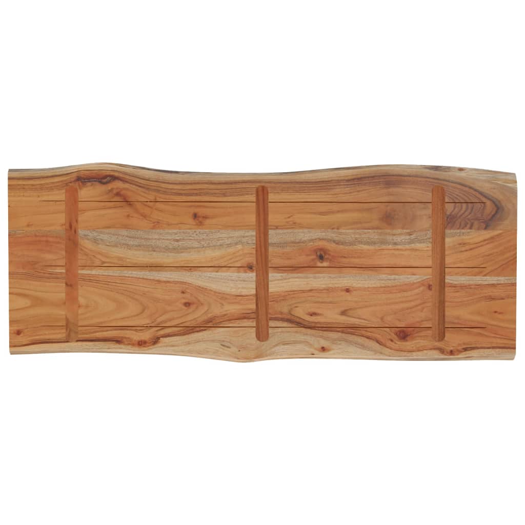 Table Top 90 x 40 x 2.5 cm Rectangular Solid Acacia Wood Live Edge