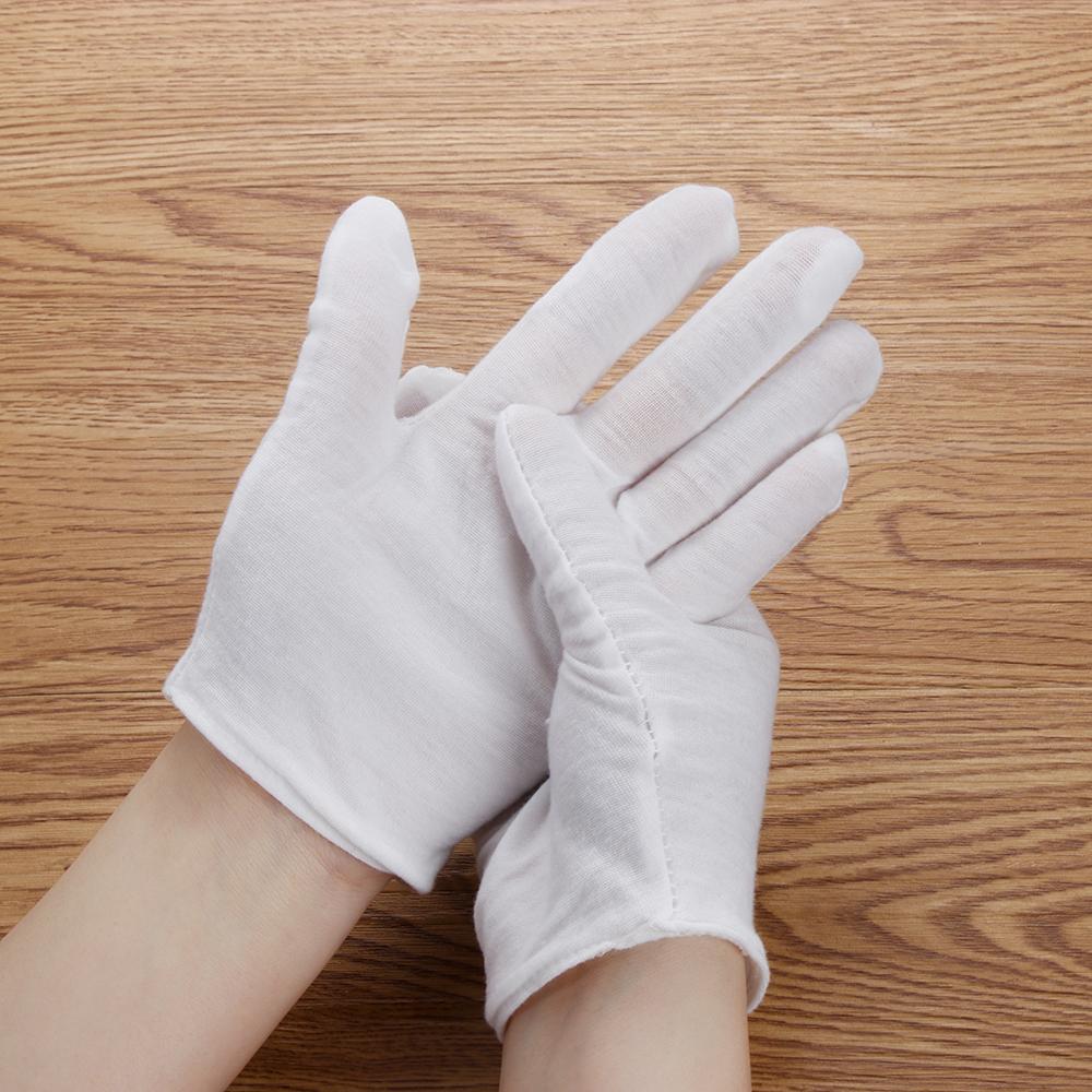 Хлопковая гладкая мягкая косметическая маска для рук Белые увлажняющие перчатки Отбеливающий уход за руками