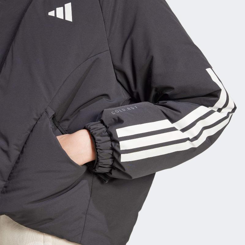 adidas Логотип Модный тренд Удобная теплая куртка-пуховик Женская верхняя одежда Черный JG3866