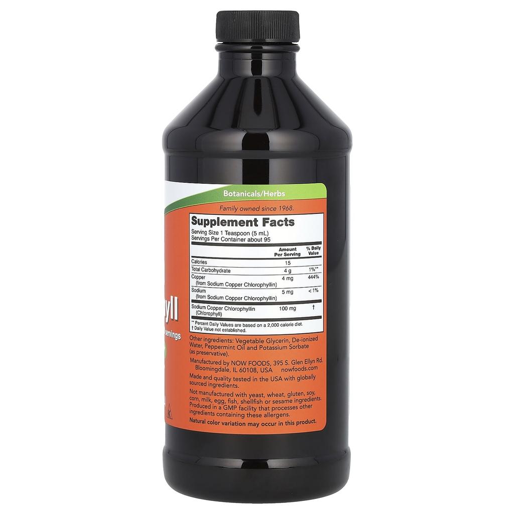 Liquid Chlorophyll, Natural Mint Flavor, 473 mL (16 Fl Oz)