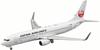 Hasegawa Japan Airlines Boeing Пластиковая модель 1/200 737-800 (Логотип Tsurumaru) 1/45 (Самолет)