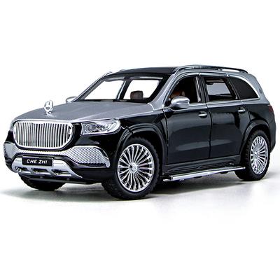 Масштаб 1/24 Maybach GLS-Class GLS600, литая под давлением модель автомобиля, игрушечный автомобиль с откатным механизмом, звуком и светом для детей, коллекция подарков для мальчиков и девочек