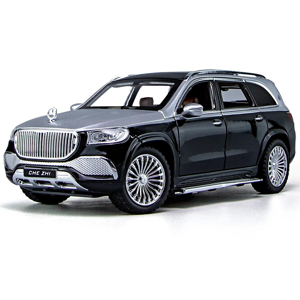 Масштаб 1/24 Maybach GLS-Class GLS600, литая под давлением модель автомобиля, игрушечный автомобиль с откатным механизмом, звуком и светом для детей, коллекция подарков для мальчиков и девочек