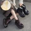 Classic Thick Bottom Wool Warm Snow Boots Genuine Leather Women's Flat Platform Short Boots