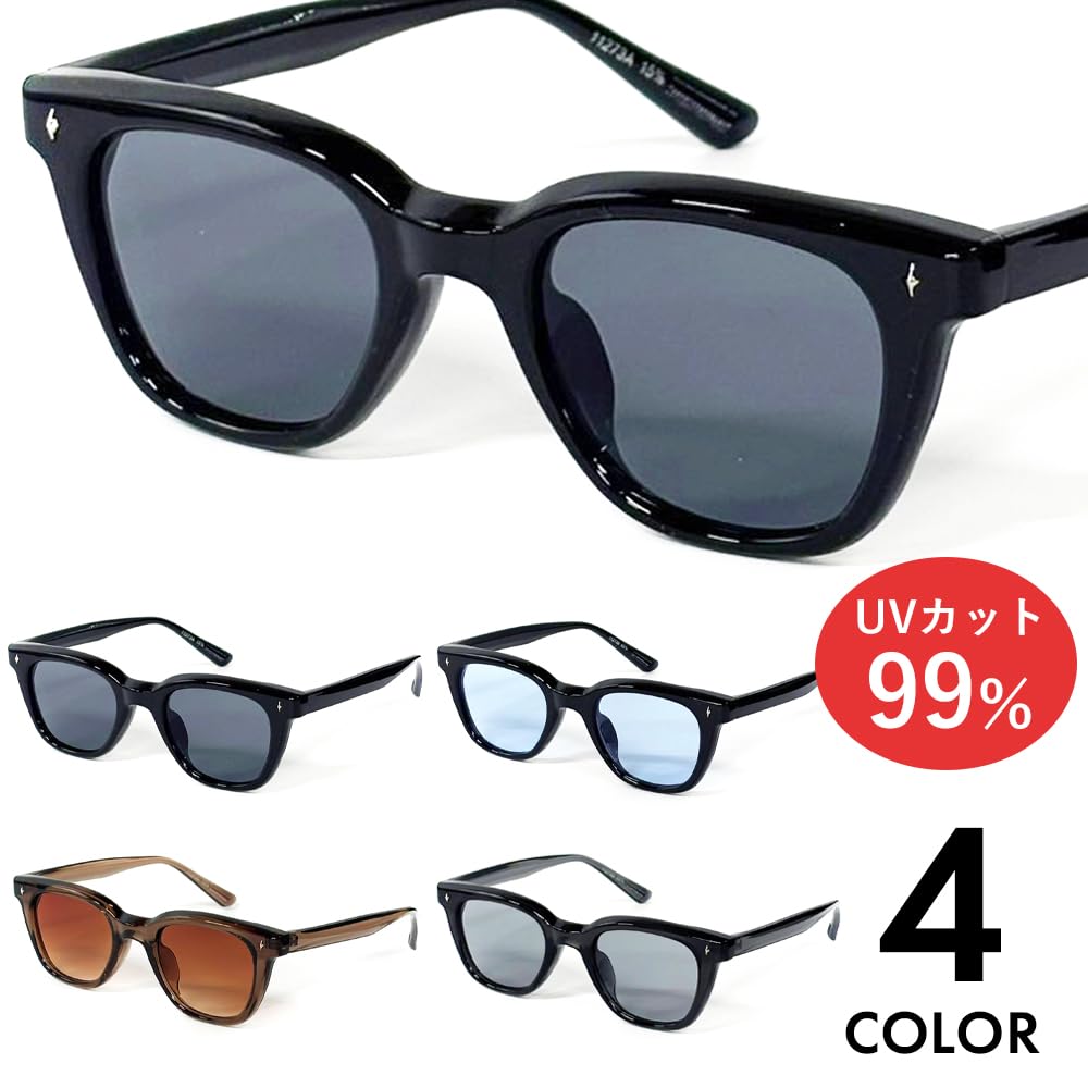 Солнцезащитные очки FashionBerry Shiny Black x Smoke Wellington для мужчин и женщин с легкими прозрачными линзами для защиты от УФ-лучей, стильные, 99% защита, оправа, унисекс,