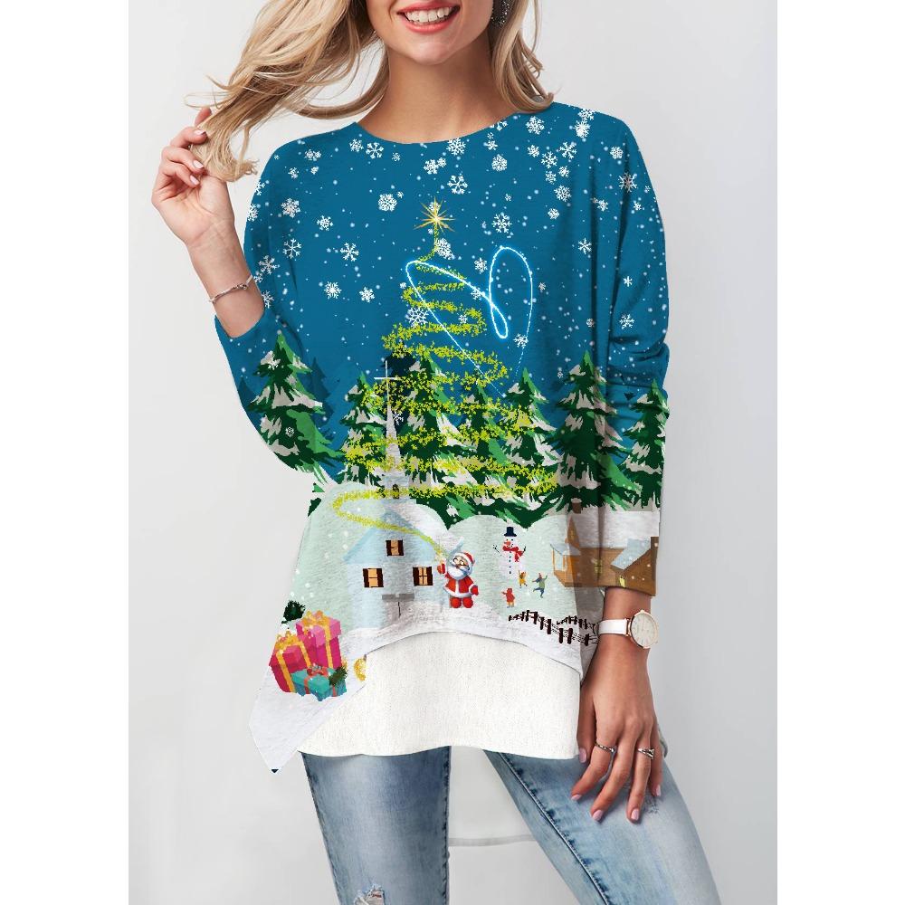 JPNTKY Женская мода повседневная осень-зима с длинным рукавом и круглым вырезом блузки и рубашки