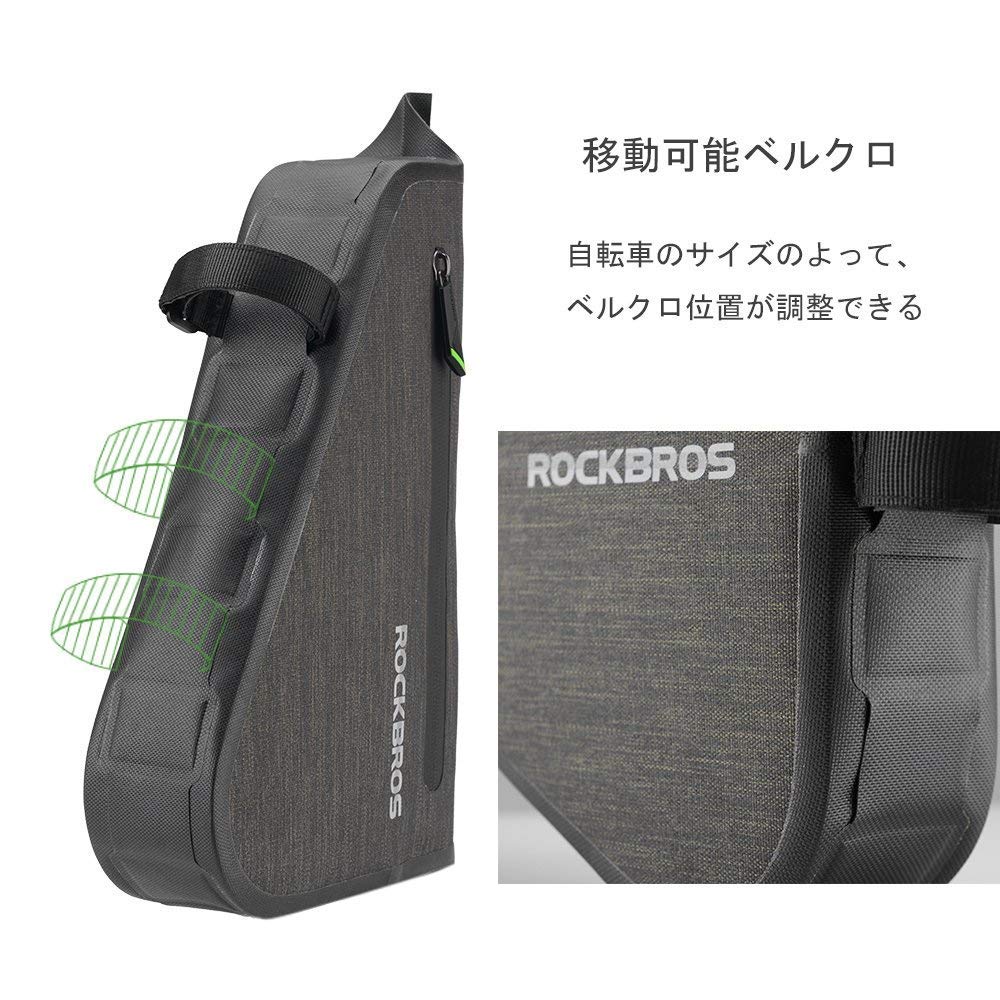 Водонепроницаемая рамная сумка ROCKBROS для шоссейных велосипедов, большой вместимости, треугольная сумка на верхнюю трубу с застежкой на ремешке, простая установка, вместимость 3 л/5 л