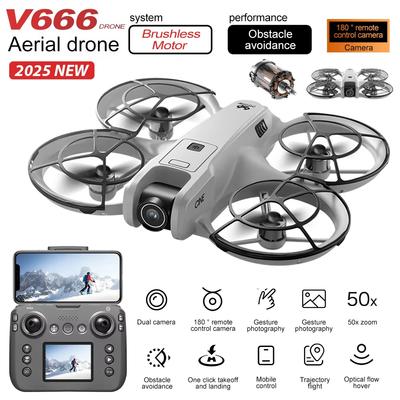 2025 Новый Оригинальный Дрон с Камерой V666 HD Профессиональный WIFI 5G Дрон Обход Препятствий Бесколлекторный Высотный Безголовый RC Квадрокоптер ИГРУШКА ДЛЯ ДЕТЕЙ
