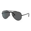 RayBan Aviator Sunglasses with Mirror Side Logo Metal Unisex Couple Black