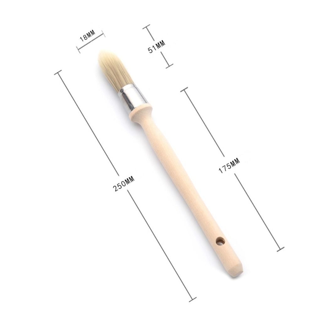 Wooden handle Round head brush Gap brush Wall Brushing Tools Multifunction Paint Brush  Painting