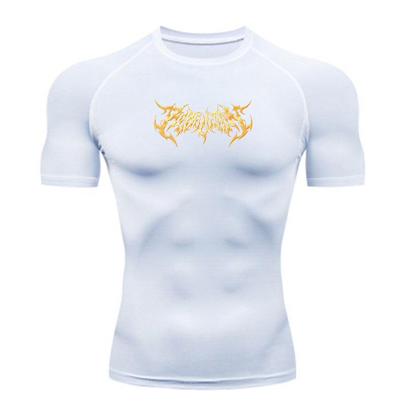 Men Compression Athletic Workout T-shirt, Quick Dry Lightweight Sports Tee for Gym Training Jogging Fitness Running, Stretchy Breathable Casual Active